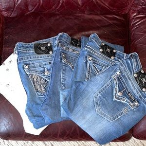 Lot of 5 Miss Me Bootleg Jeans, Size 29x30